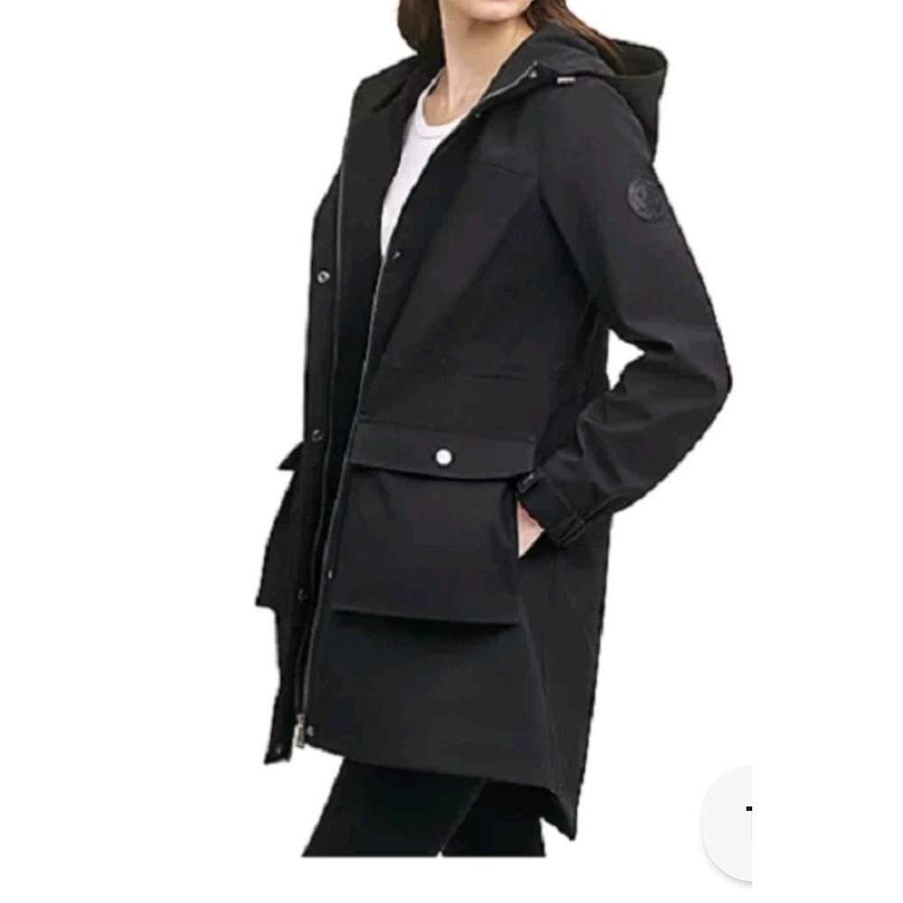 DKNY Women's Hooded Anorak Parka Jacket Water‎ Resistant Lightweight Coat Sz S